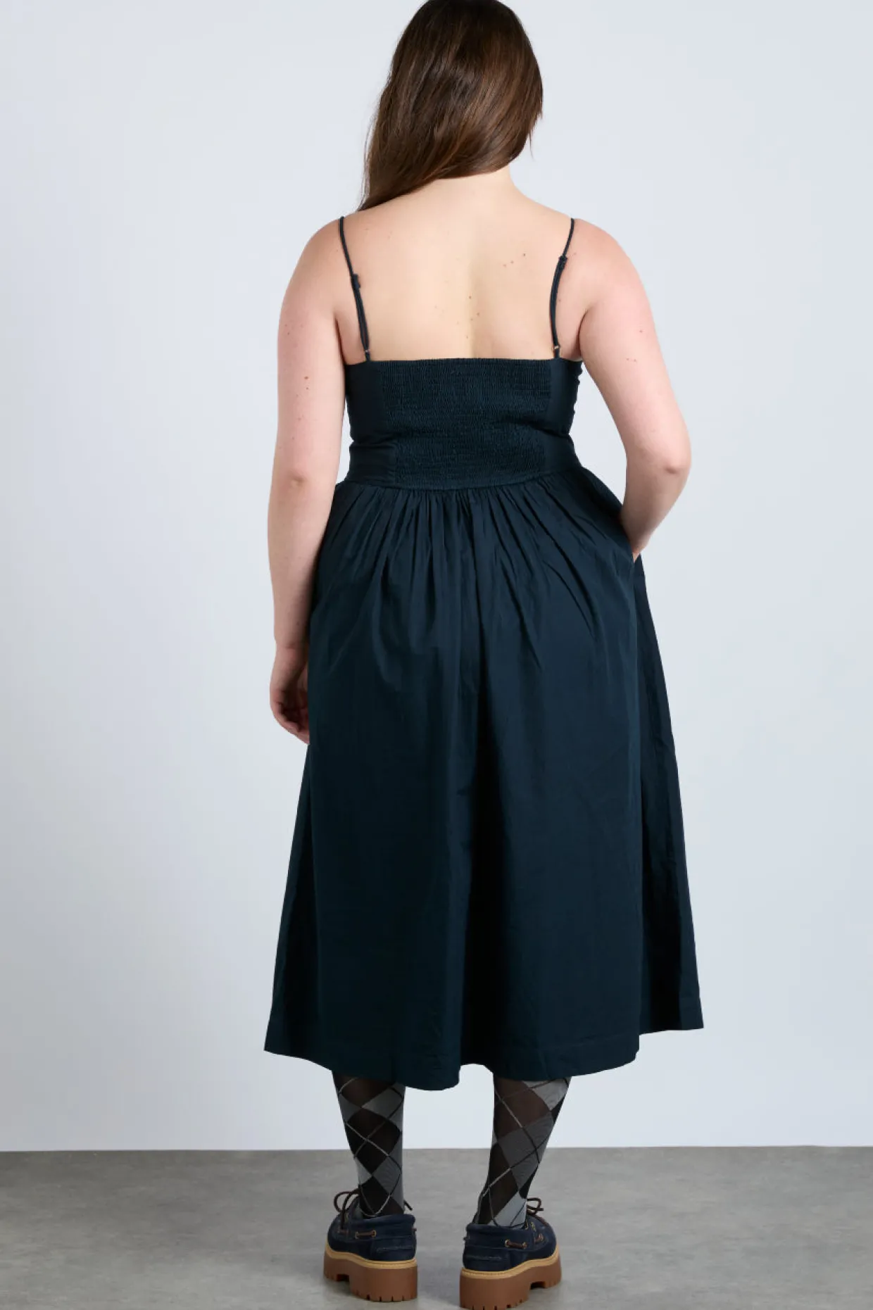 penelope apron dress - navy