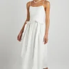 penelope apron dress - white