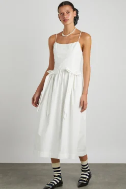 penelope apron dress - white