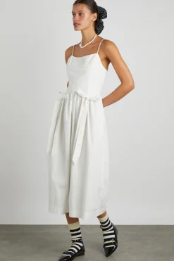 penelope apron dress - white