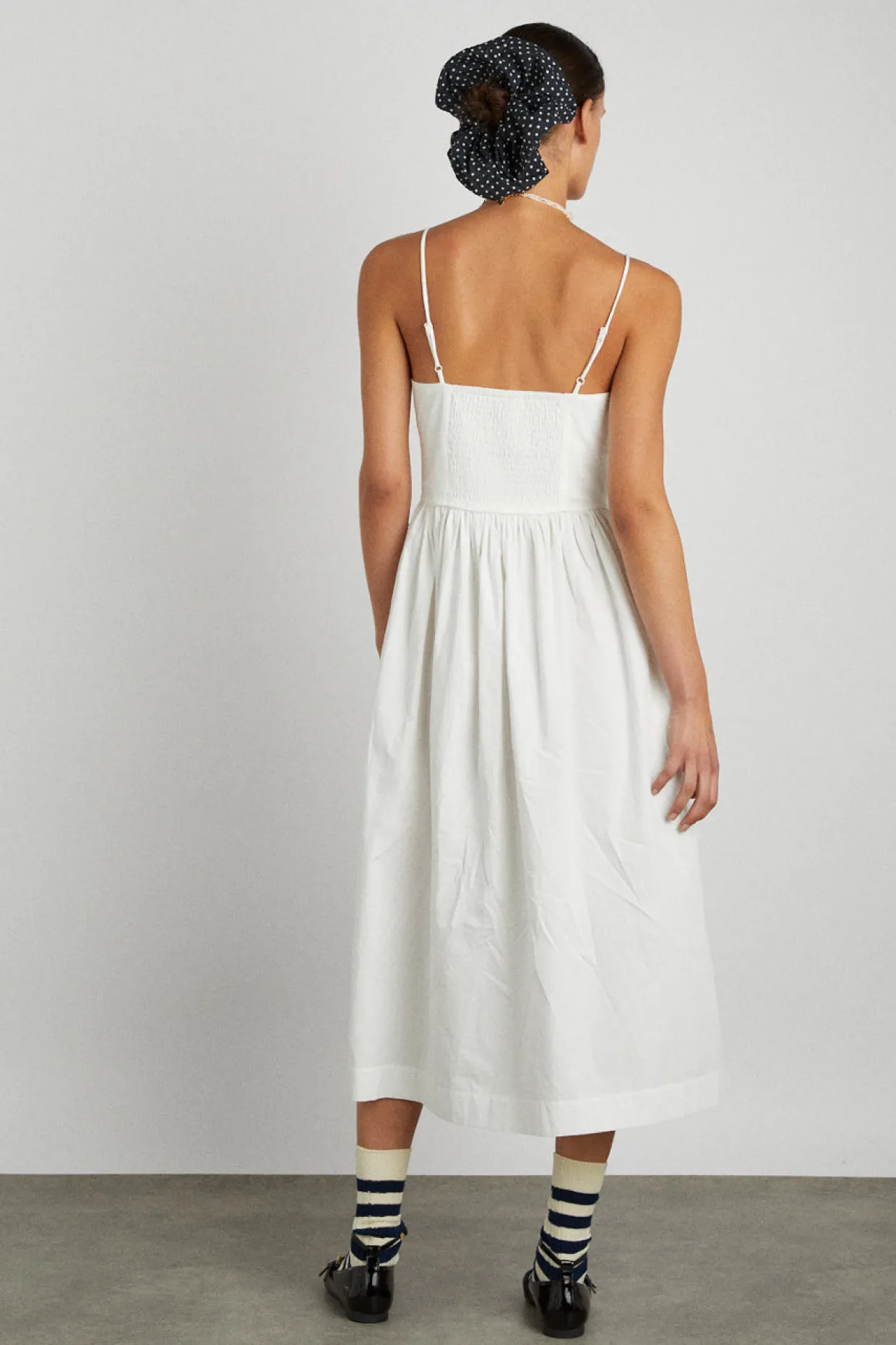 penelope apron dress - white