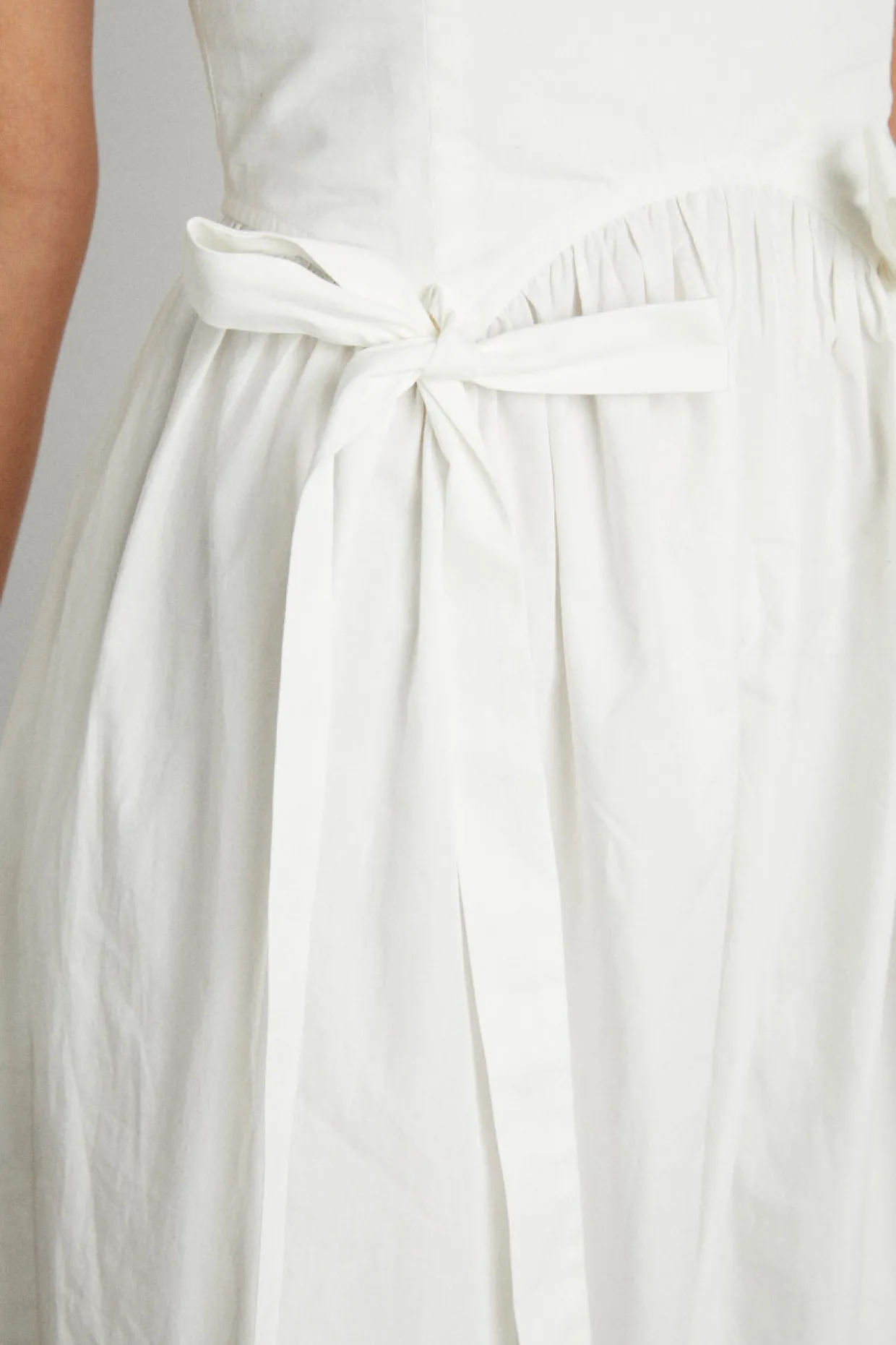 penelope apron dress - white