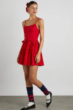 penelope mini - red broderie