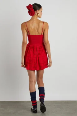 penelope mini - red broderie
