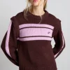 poppy jumper with removable sleeves - burgundy u0026 lilac