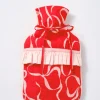 quilted hot water bottle cover - bow print