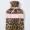 quilted hot water bottle cover - leopard print