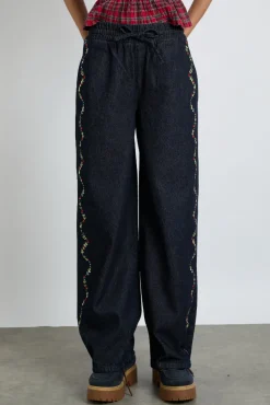 rafe jeans - embroidered floral