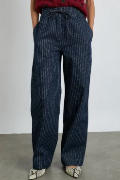 rafe jeans - navy pin stripe