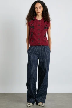 rafe jeans - navy pin stripe