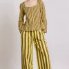 rafe pants - yellow choc stripe
