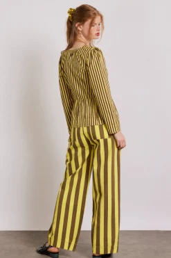 rafe pants - yellow choc stripe
