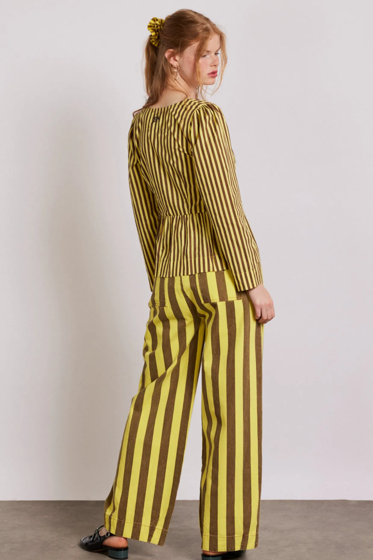 rafe pants - yellow choc stripe