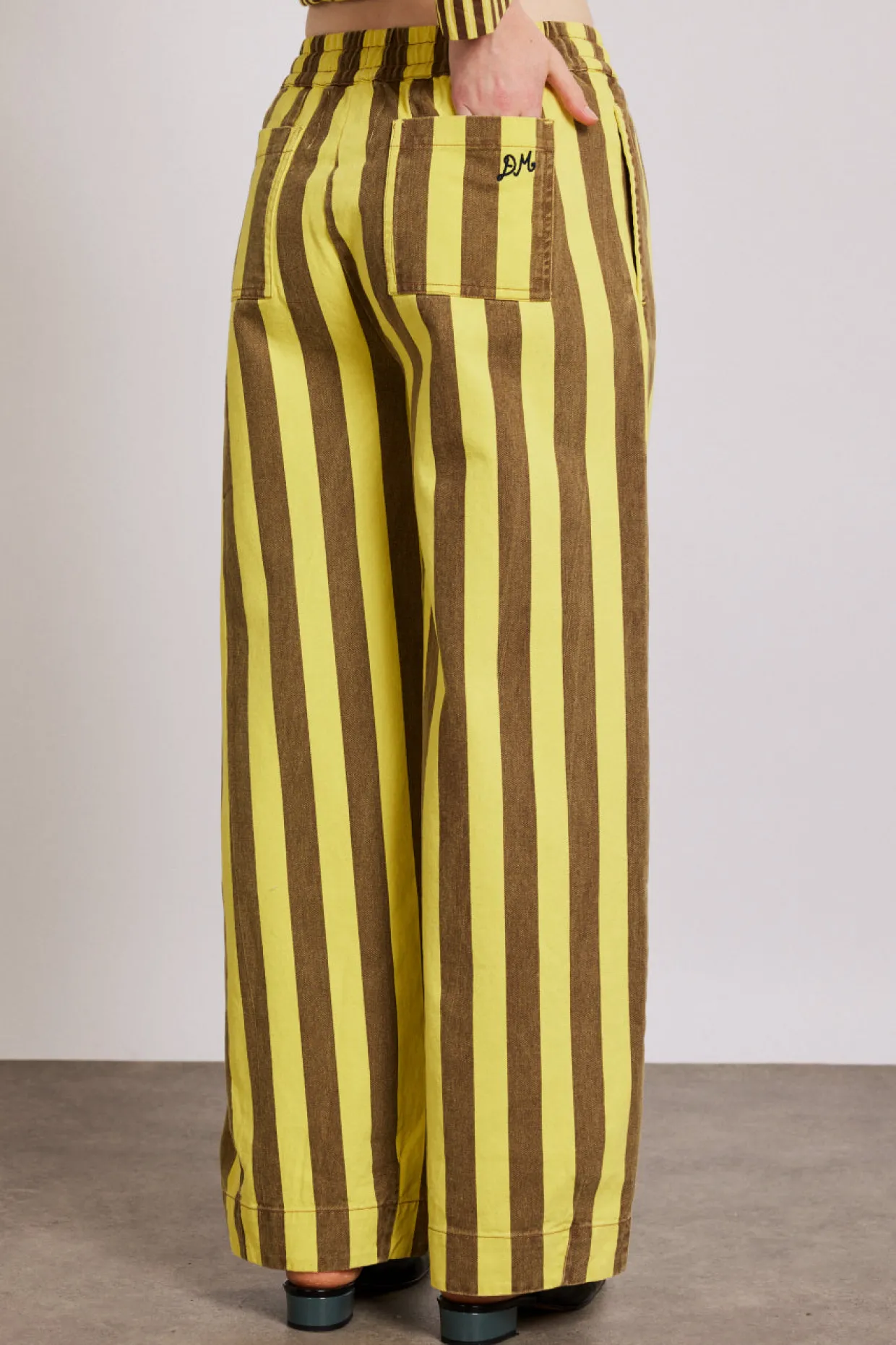rafe pants - yellow choc stripe
