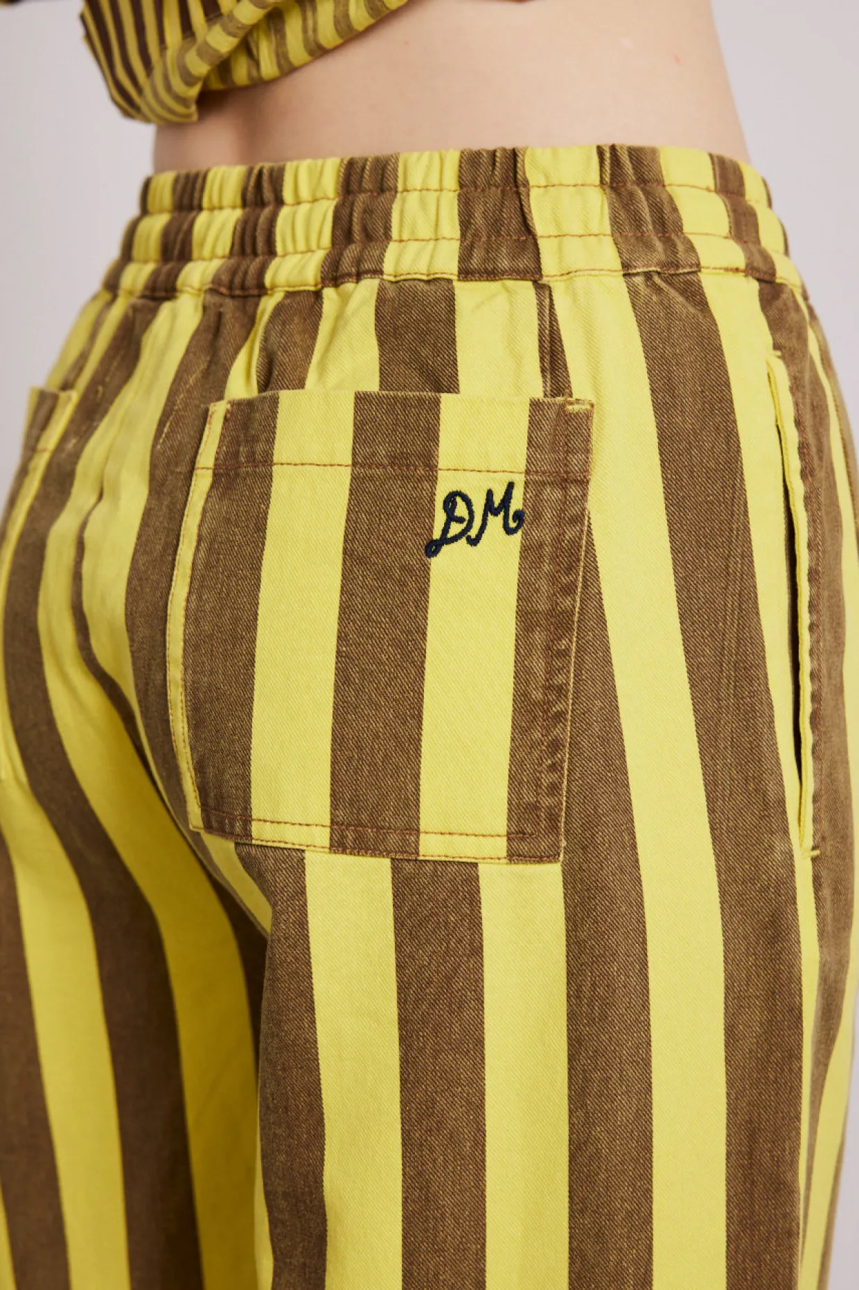 rafe pants - yellow choc stripe