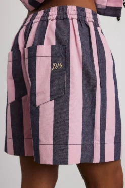 rafe shorts - blue pink stripe