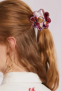 recycled acetate daisy tortoiseshell hair clip