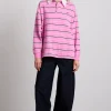 remie rugby shirt - pink stripe