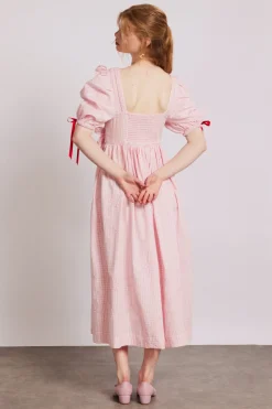 rhea dress - pink gingham