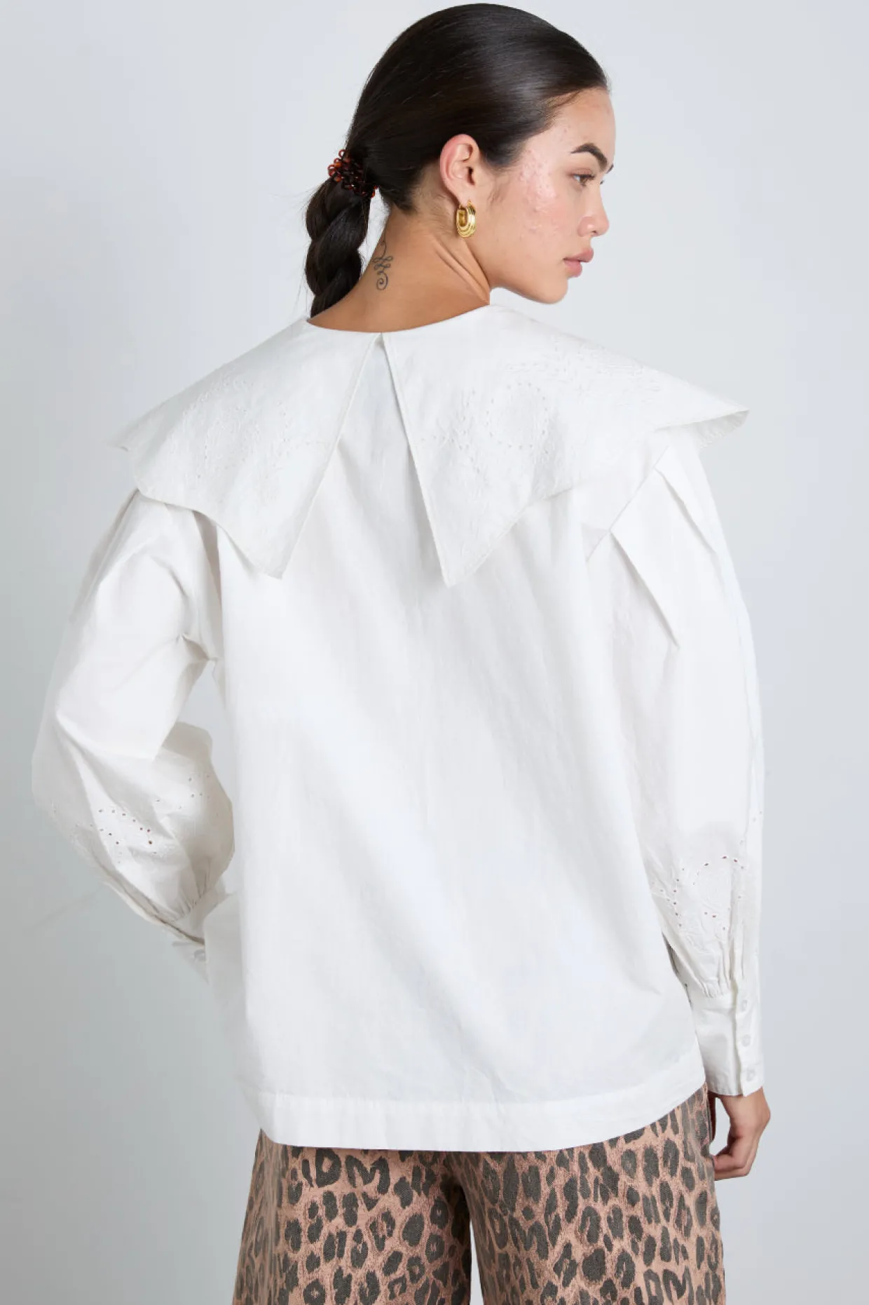 romeo embroidered blouse - white