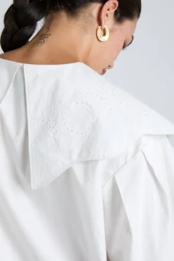 romeo embroidered blouse - white