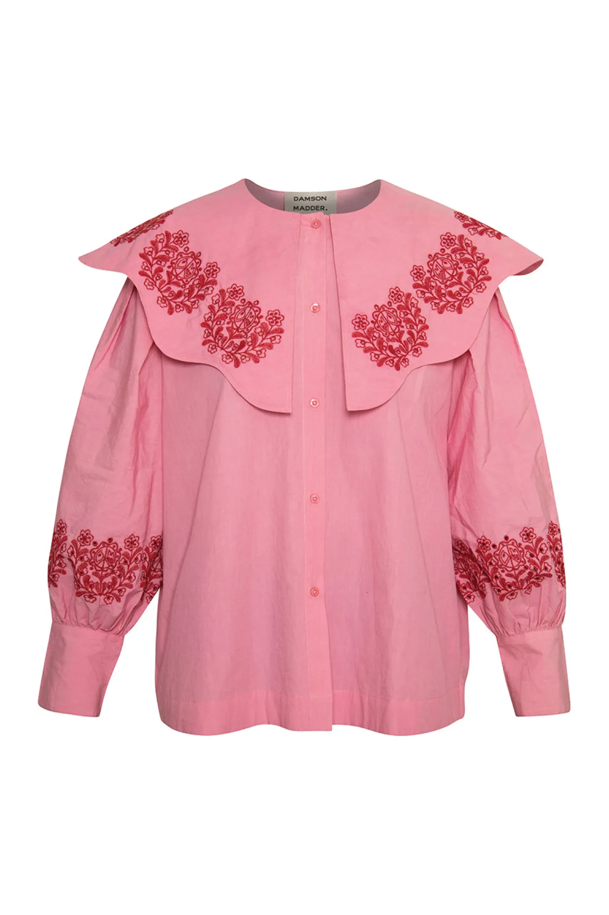romeo organic cotton broderie blouse - pink