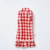 ruffle oven mitt - red gingham