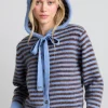 ruthie bonnet cardigan - blue u0026 chocolate stripe