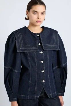 sailor denim jacket - dark indigo
