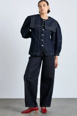 sailor denim jacket - dark indigo