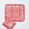 set of 2 ruffle place mats - gingham