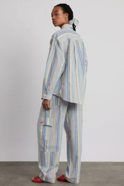 sicily rocket cargo trousers - multi stripe