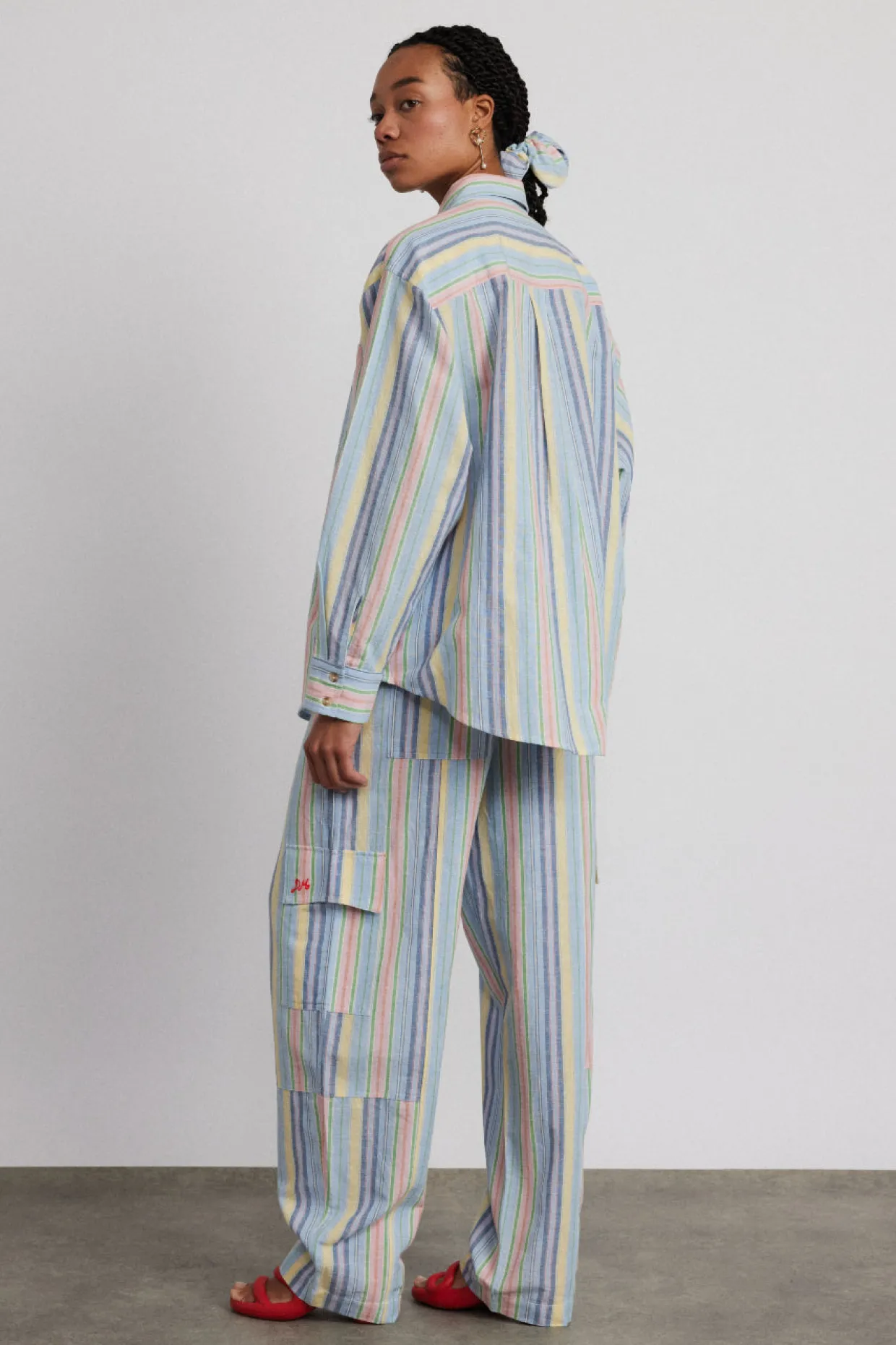 sicily rocket cargo trousers - multi stripe