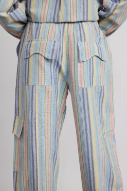sicily rocket cargo trousers - multi stripe
