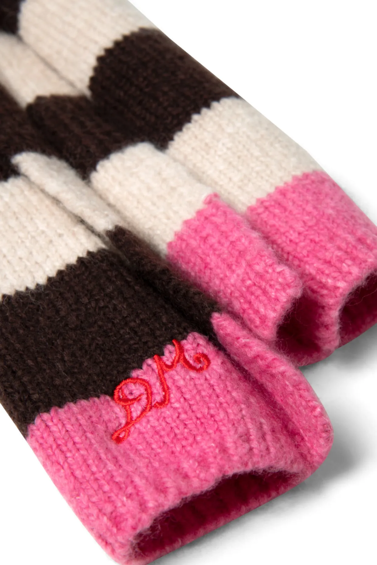 skinny stripe scarf in choc u0026 ecru