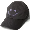 smiley cap with lilac embroidery - web exclusive