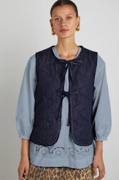 tilly gilet - indigo organic denim