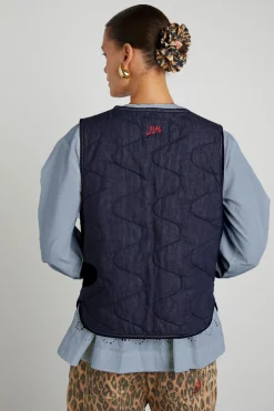 tilly gilet - indigo organic denim