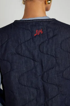 tilly gilet - indigo organic denim