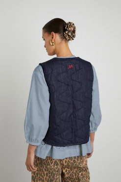 tilly gilet - indigo organic denim