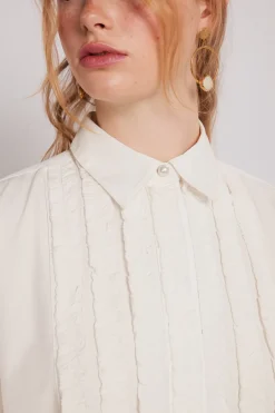 tuxedo ruffle shirt