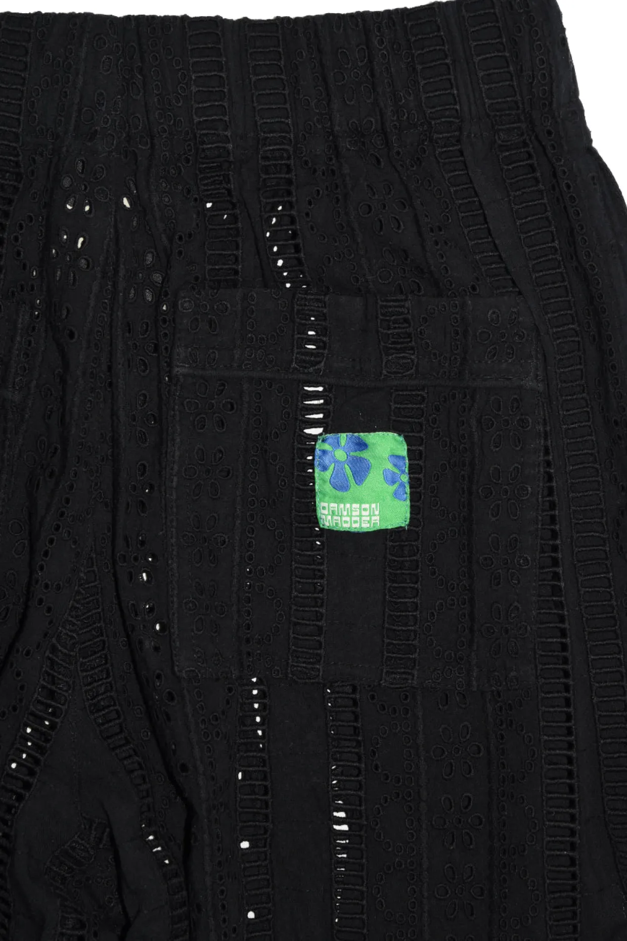 vacation pants - black broderie